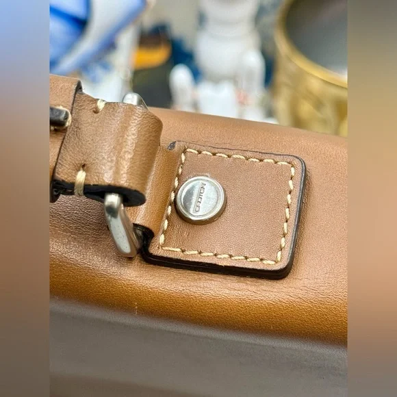 🆕 OROTON 🧿 NWOT Brown Leather Men's Briefcase - Picture 6 of 16